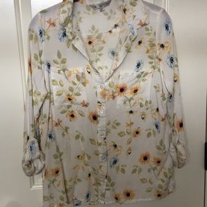 Floral button-up